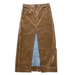 Urban Outfitters Flocked Denim Maxi Skirt Small